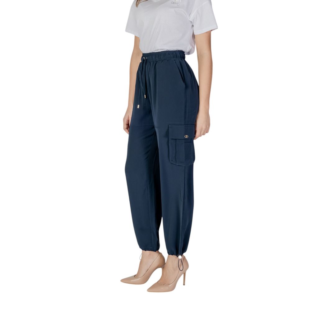 Liu Jo Blue Polyester Cargo Pants | Regal Royce