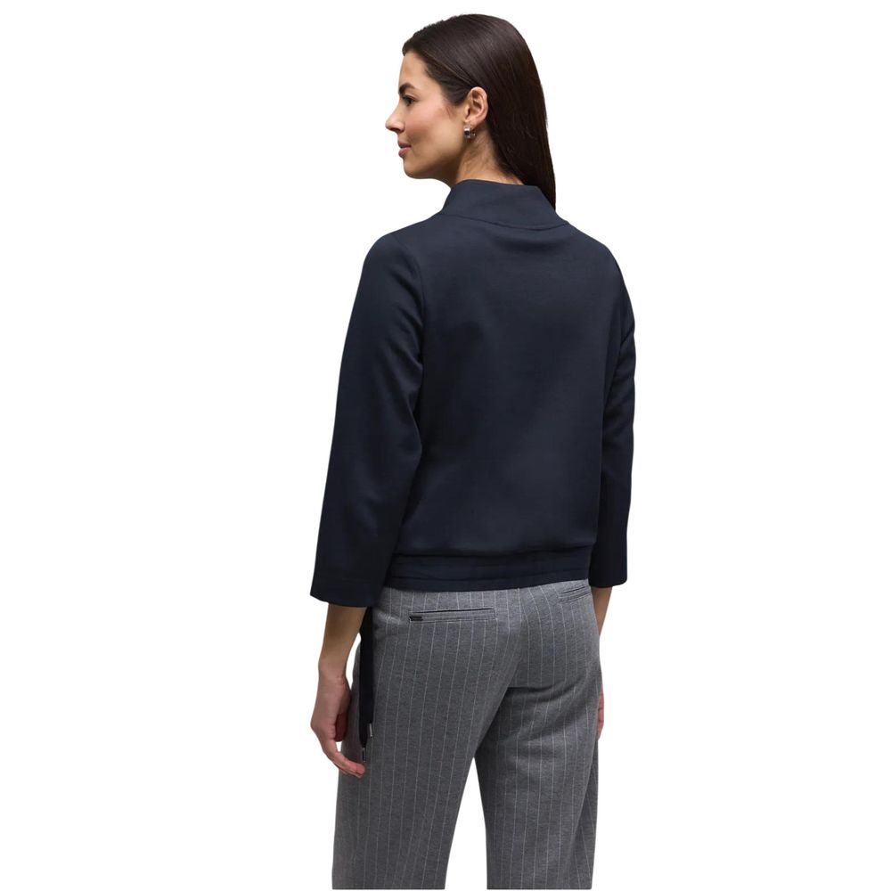 Street One Blue Polyester Sweatshirt | Regal Royce