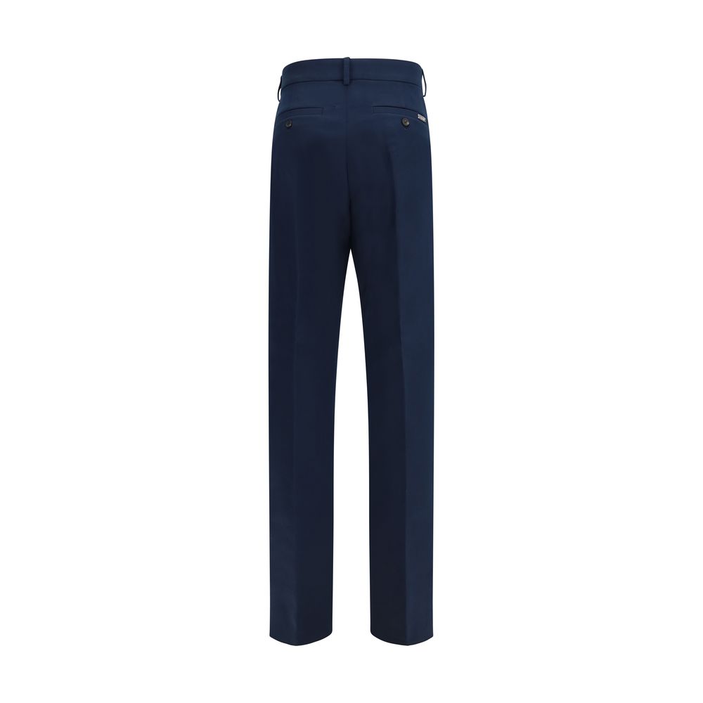 Ferragamo Blue Cotton Chino Pants | Regal Royce