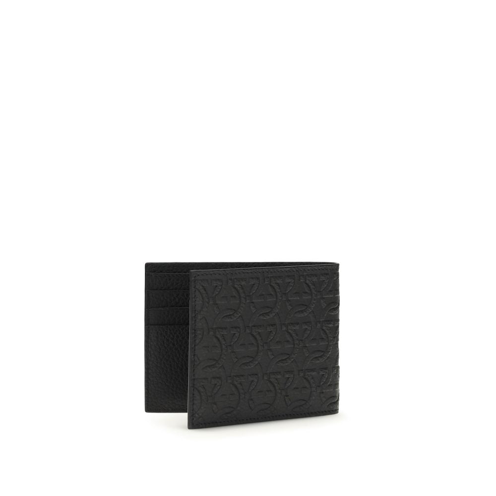 Ferragamo Black Calf Leather Bos Taurus Wallet | Regal Royce