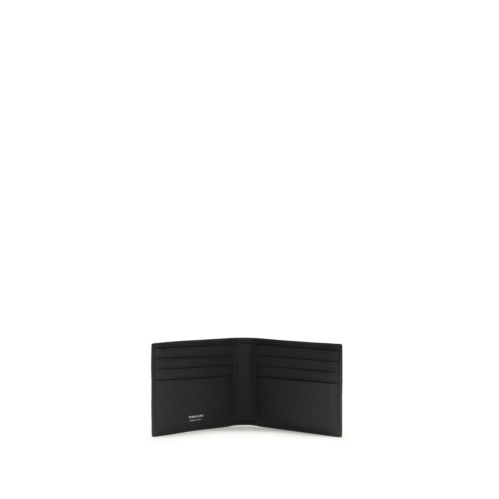Ferragamo Black Calf Leather Bos Taurus Wallet | Regal Royce