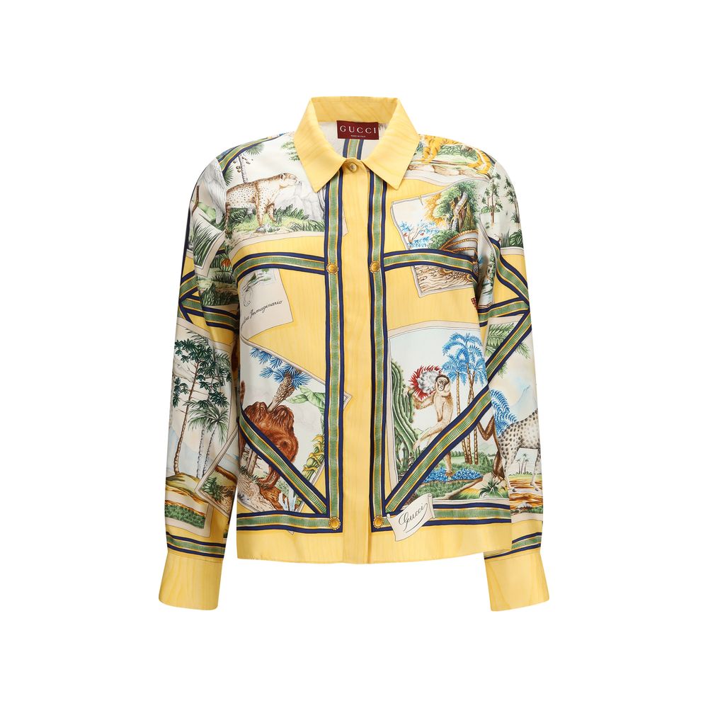 Gucci Bicolor Silk Pattern Shirt | Regal Royce