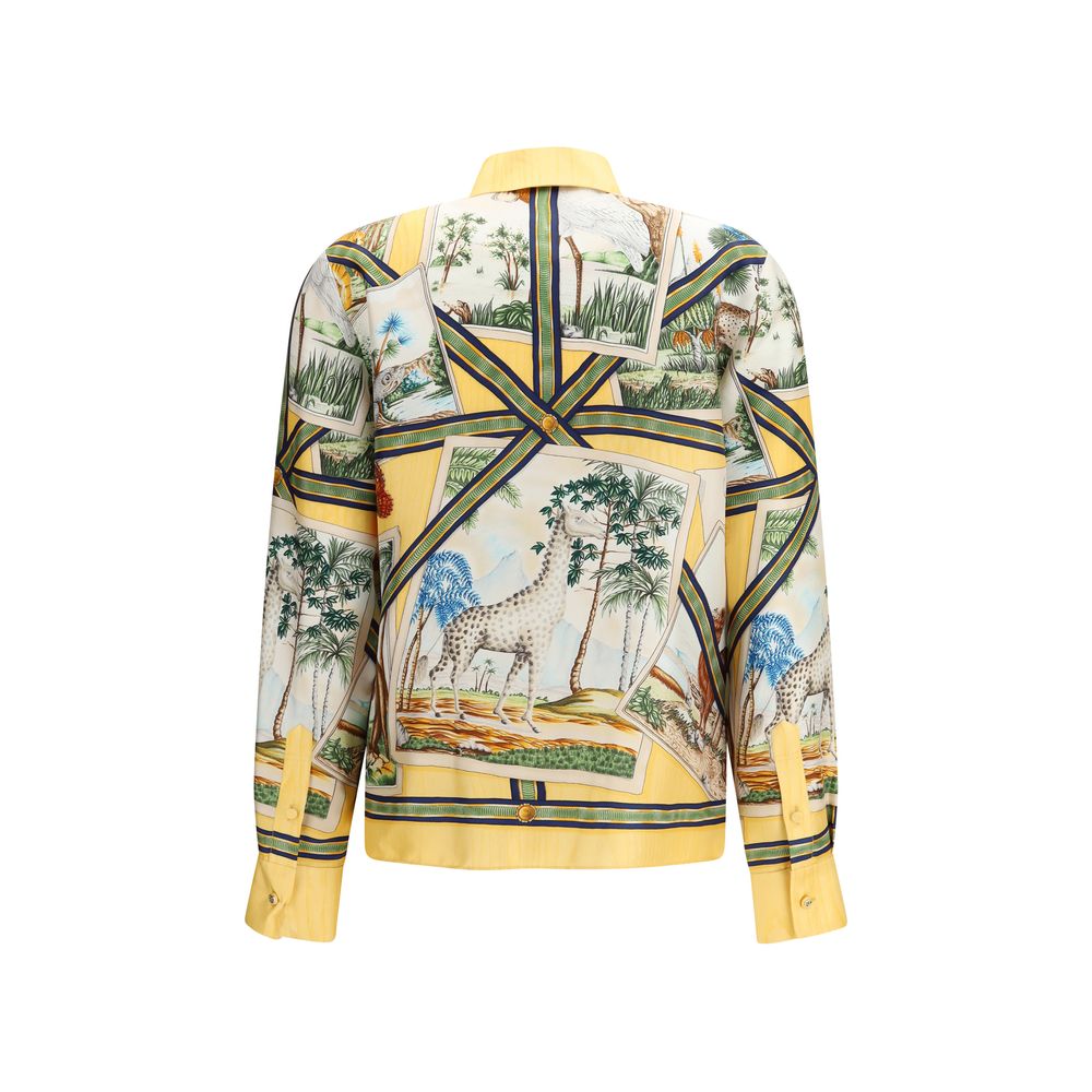 Gucci Bicolor Silk Pattern Shirt | Regal Royce
