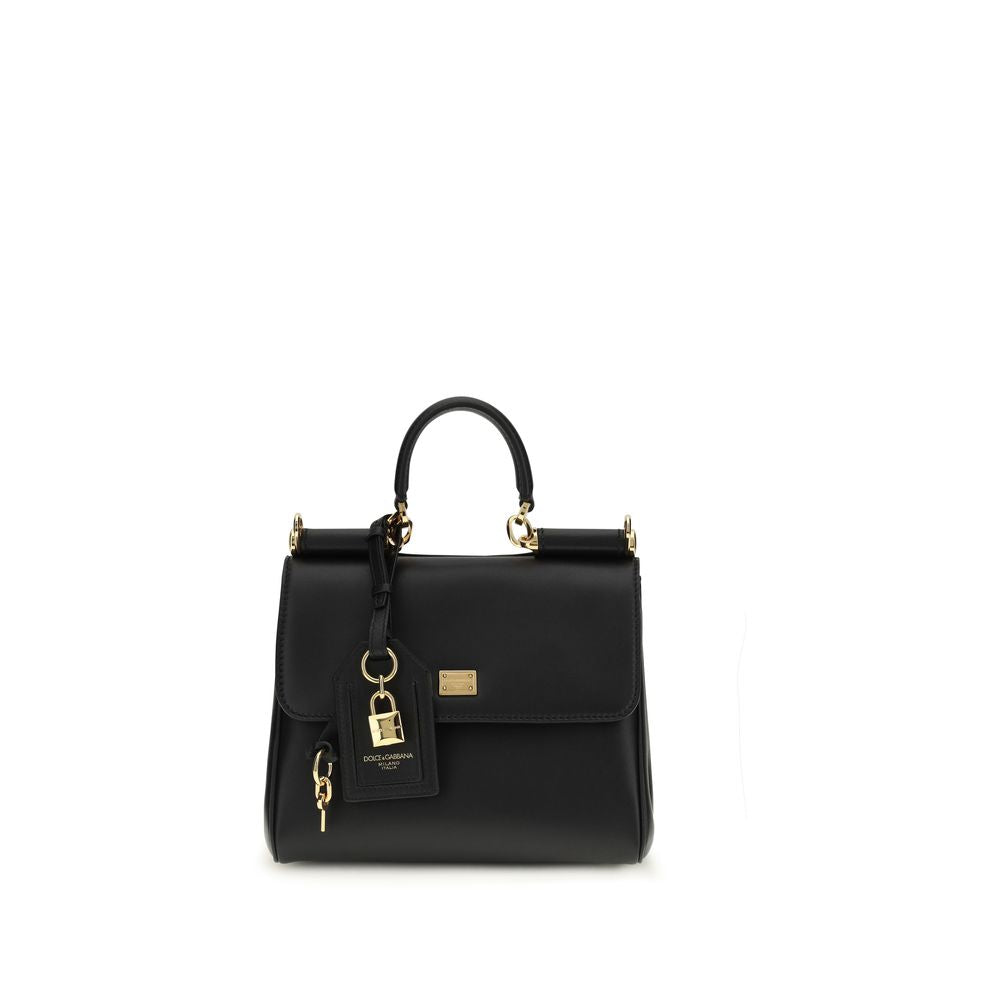Dolce & Gabbana Black Calf Leather Bos Taurus Shoulder Bag | Regal Royce
