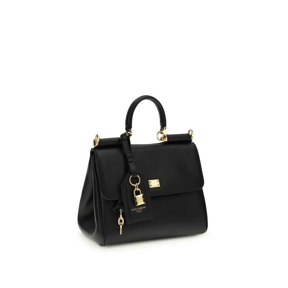Dolce & Gabbana Black Calf Leather Bos Taurus Shoulder Bag | Regal Royce