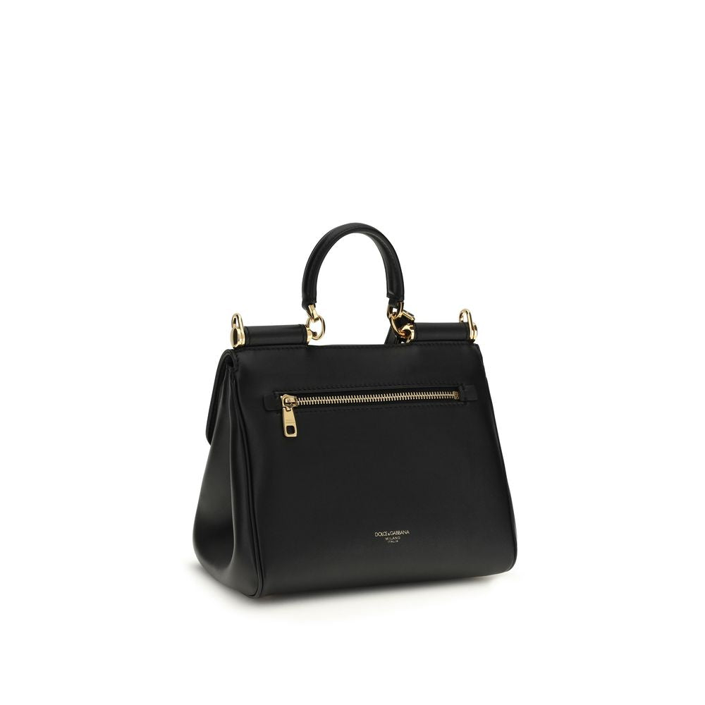 Dolce & Gabbana Black Calf Leather Bos Taurus Shoulder Bag | Regal Royce