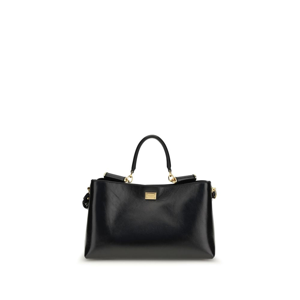 Dolce & Gabbana Black Calf Leather Bos Taurus Shoulder Bag | Regal Royce