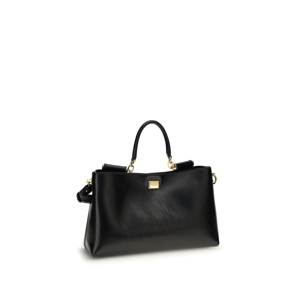 Dolce & Gabbana Black Calf Leather Bos Taurus Shoulder Bag | Regal Royce