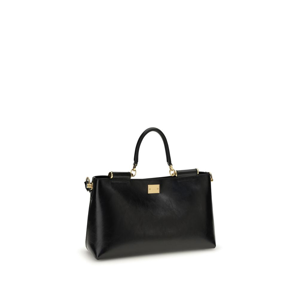 Dolce & Gabbana Black Calf Leather Bos Taurus Shoulder Bag | Regal Royce