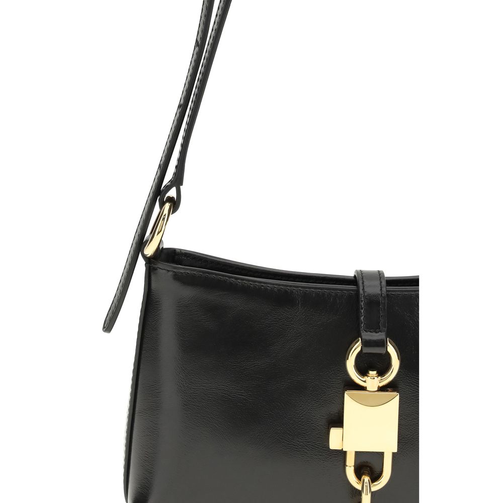 Dolce & Gabbana Black Calf Leather Bos Taurus Shoulder Bag | Regal Royce