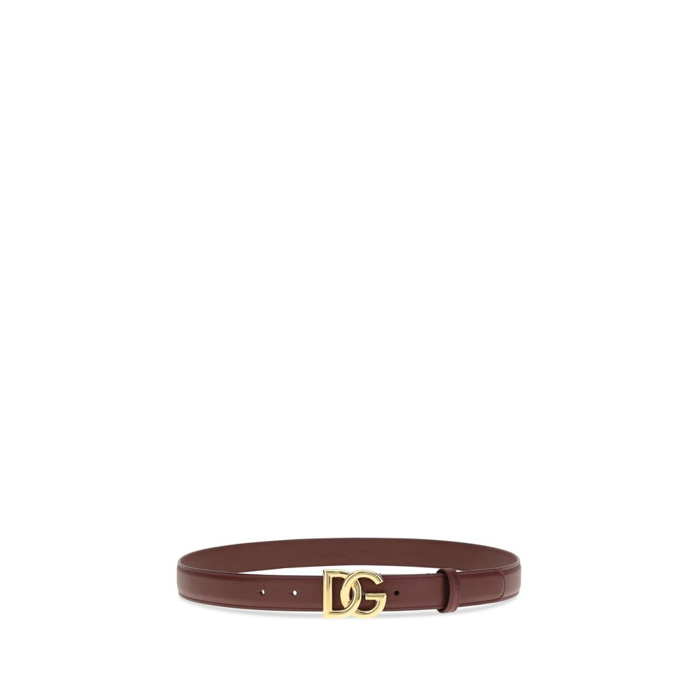 Dolce & Gabbana Bordeaux Calf Leather Bos Taurus Regular Belt | Regal Royce