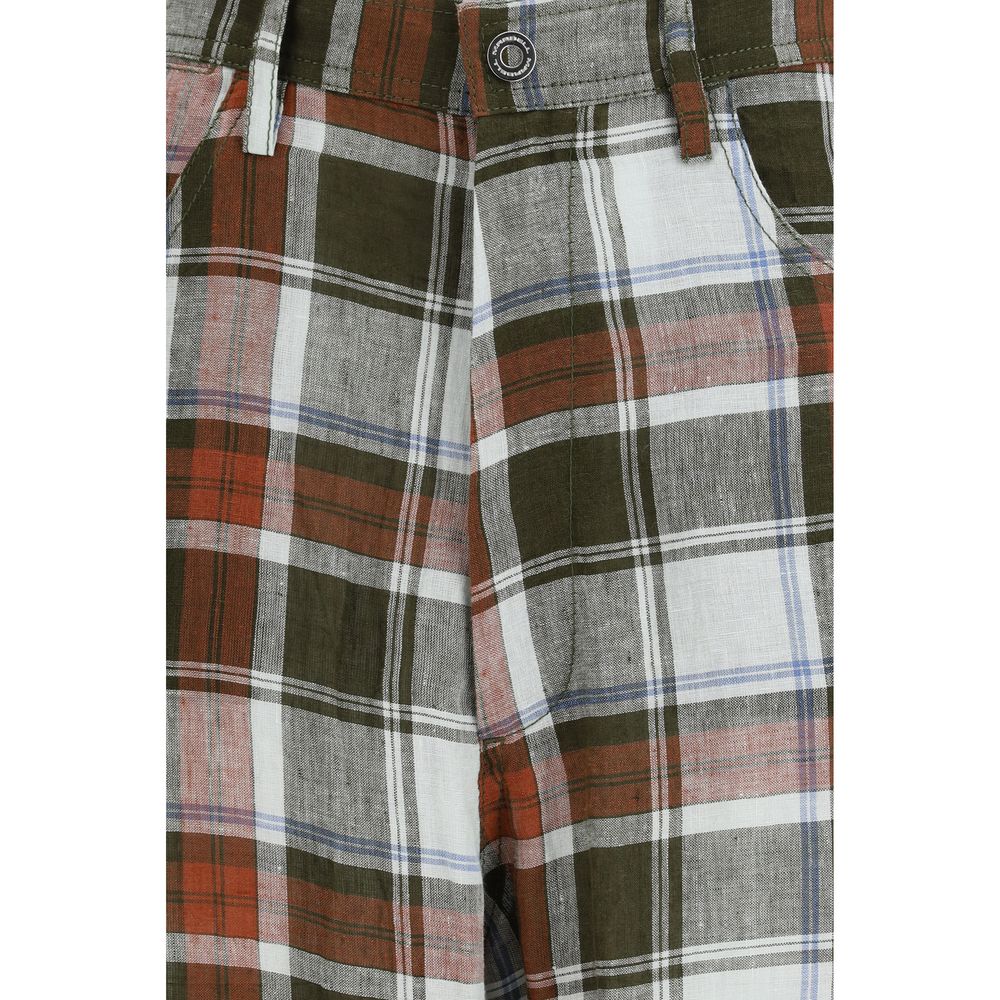 MARBELL Multicolor Linen Casual Pants | Regal Royce