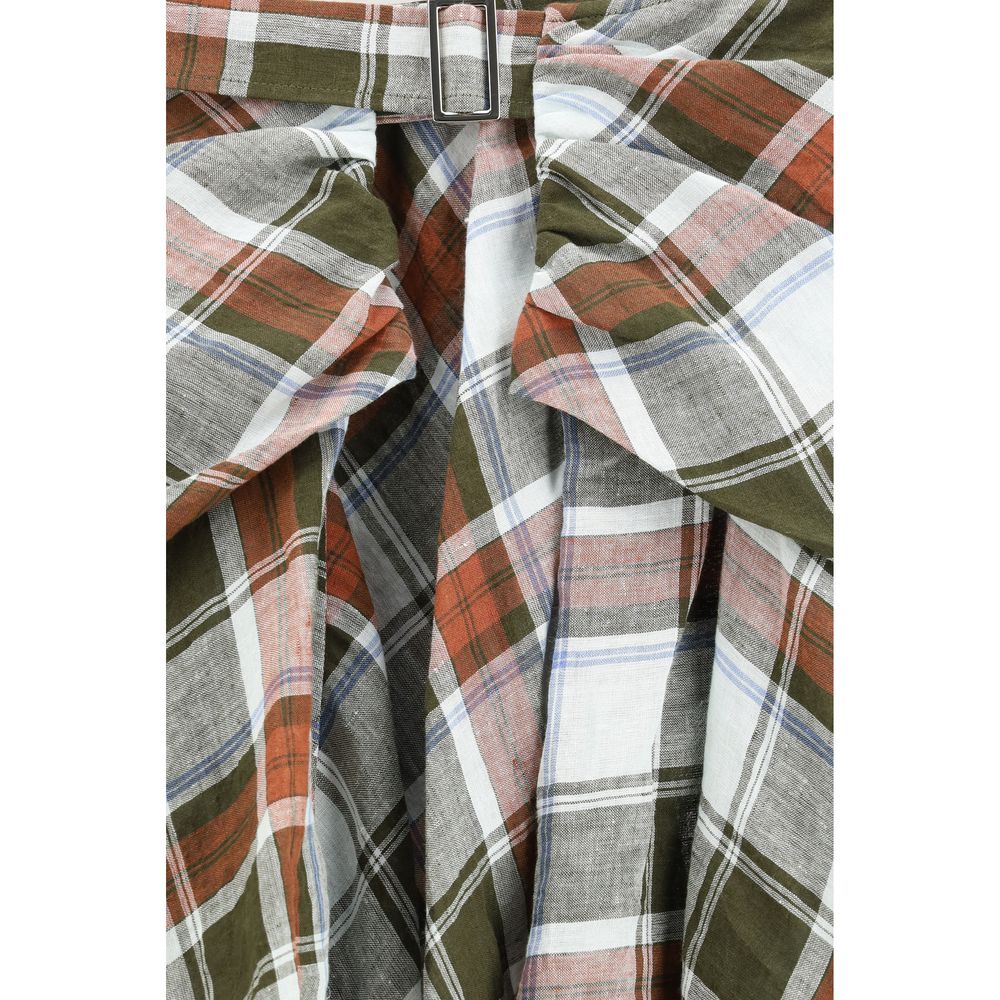 MARBELL Multicolor Linen Midi Skirt | Regal Royce