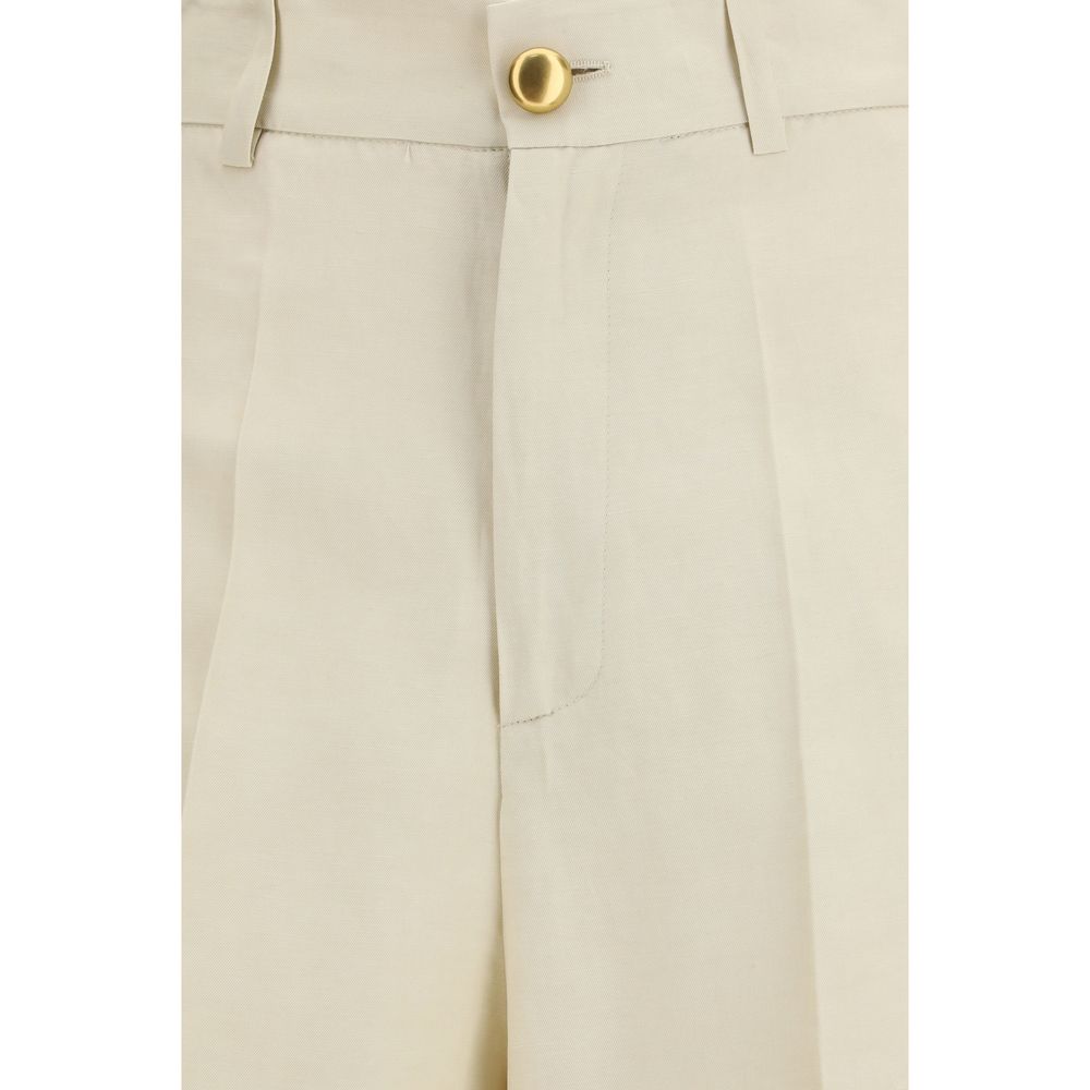 P.A.R.O.S.H. Beige Viscose Casual Pants | Regal Royce