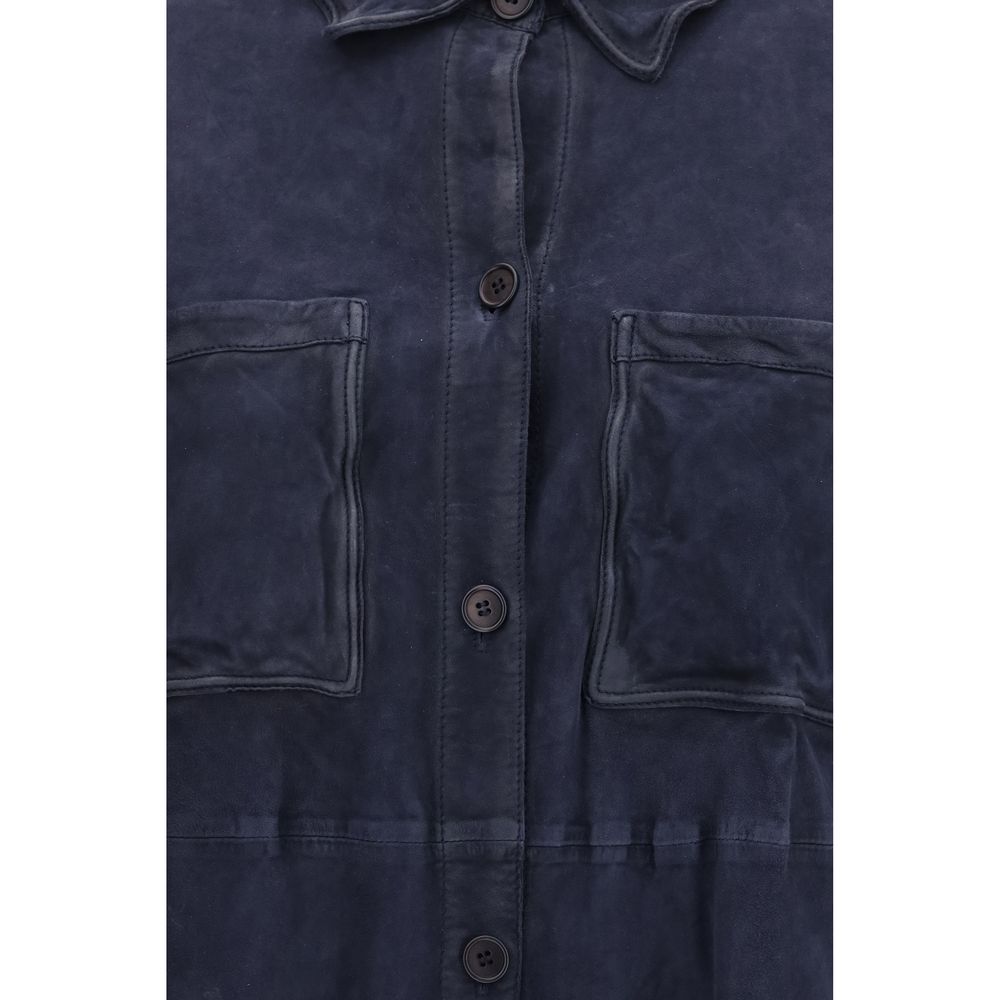 P.A.R.O.S.H. Blue Goatskin Dress Shirt | Regal Royce