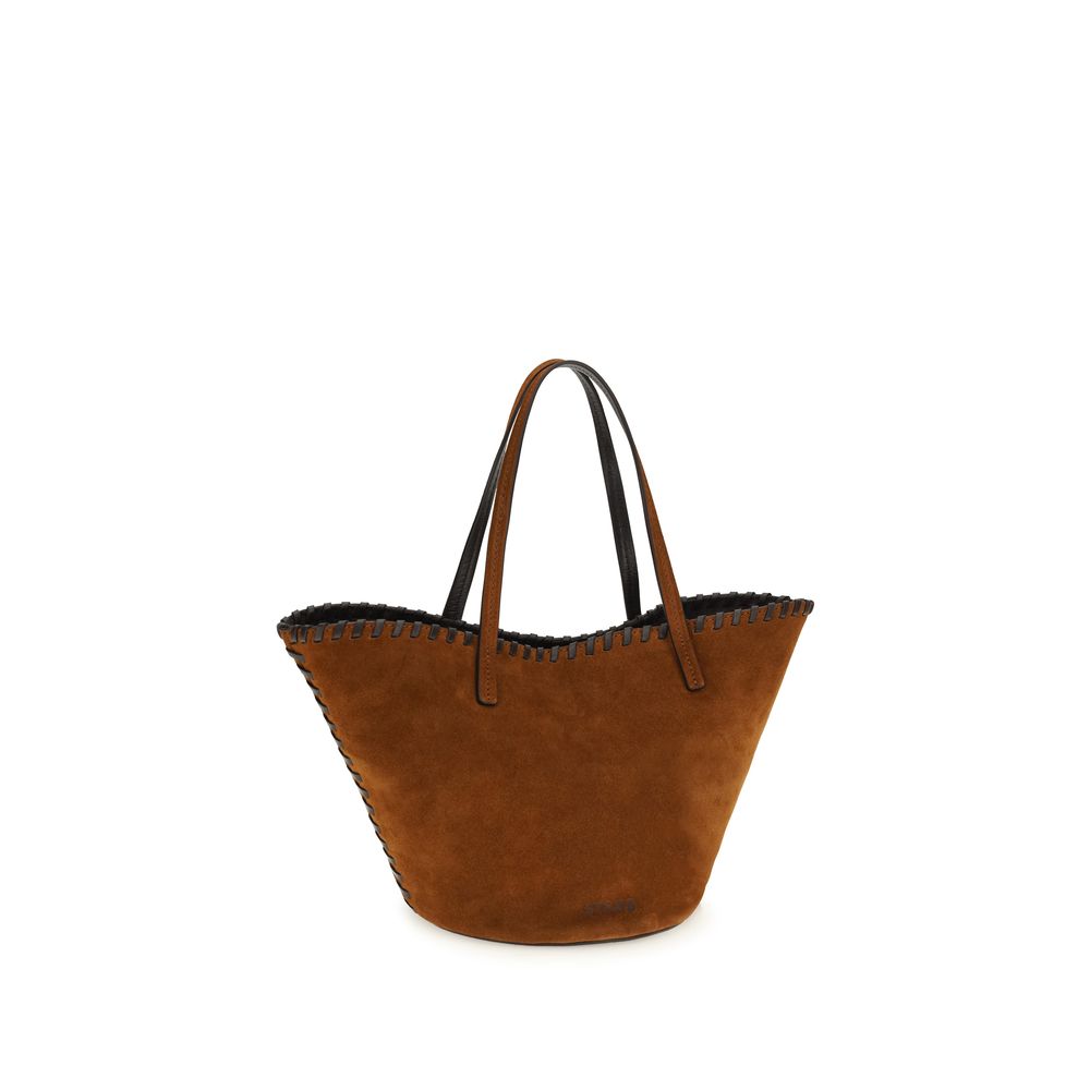 Staud Brown Calf Leather Bos Taurus Handbag | Regal Royce