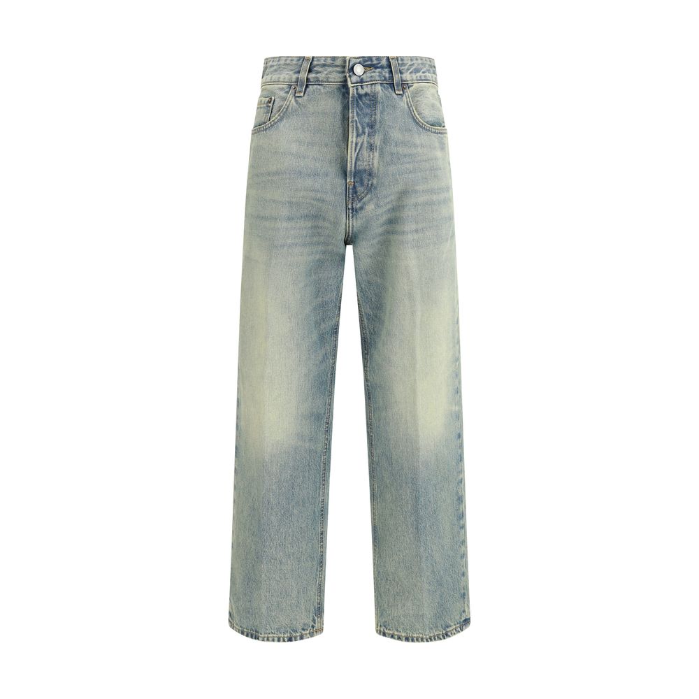 Haikure Blue Cotton Straight-Leg Jeans | Regal Royce