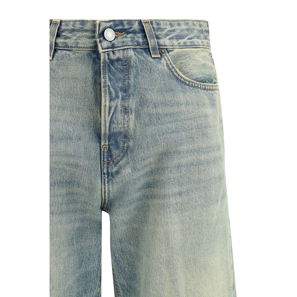 Haikure Blue Cotton Straight-Leg Jeans | Regal Royce