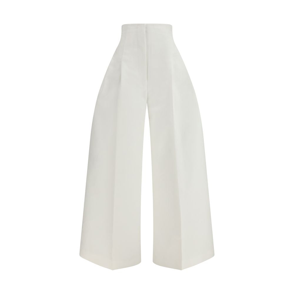 Jacquemus White Cotton Cropped Pants | Regal Royce
