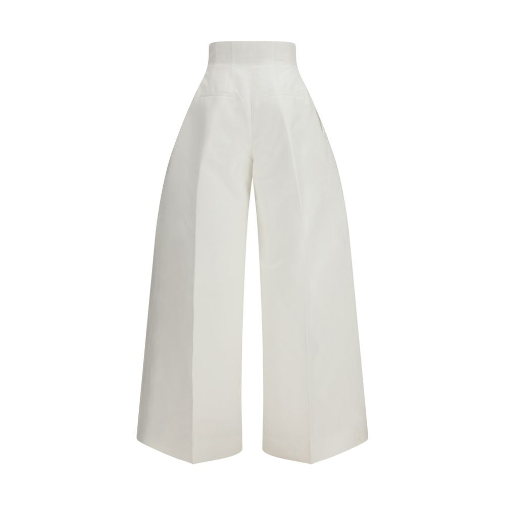Jacquemus White Cotton Cropped Pants | Regal Royce