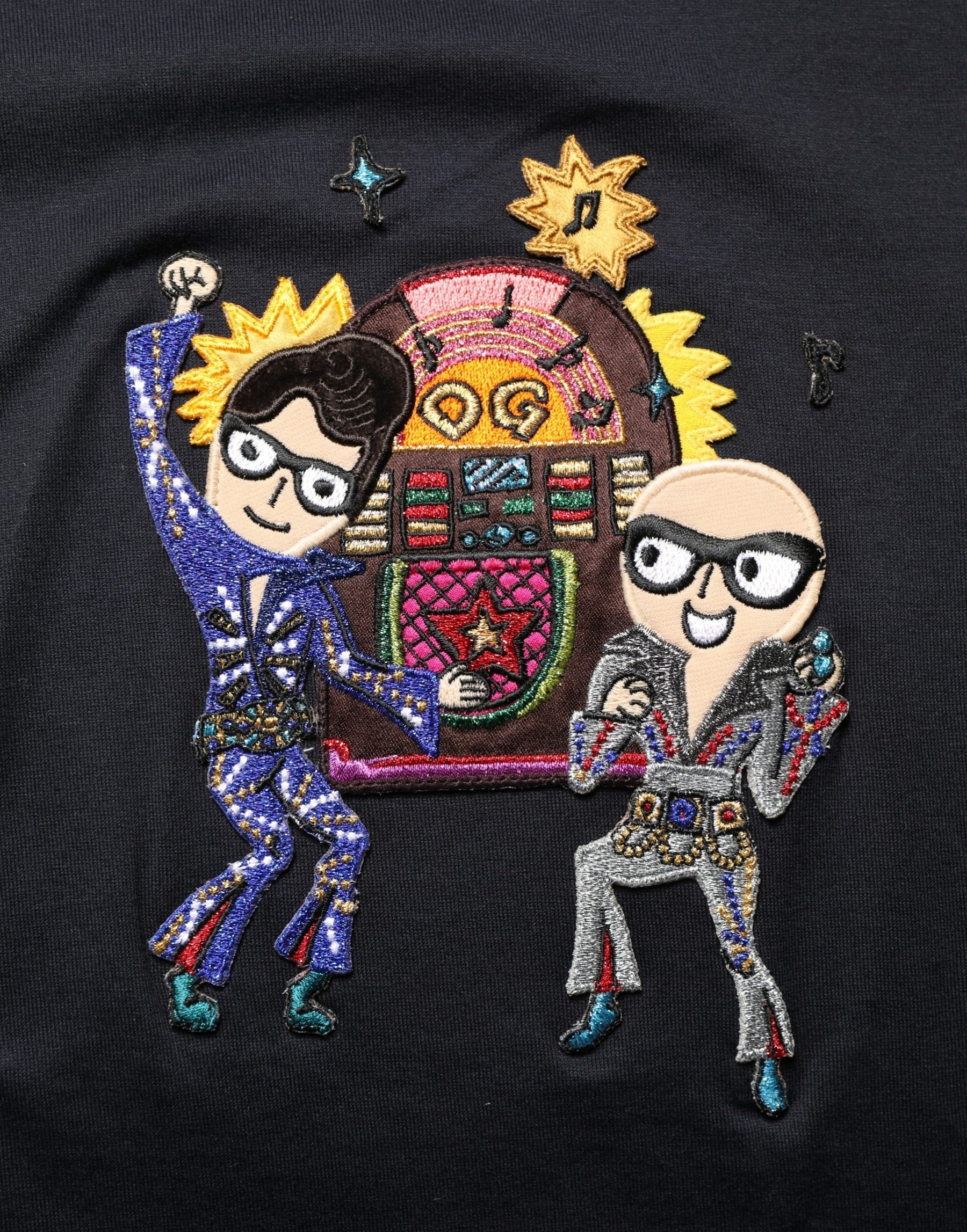 Dolce & Gabbana Black #DGFAMILY Patch Men Crew Neck T-shirt | Regal Royce