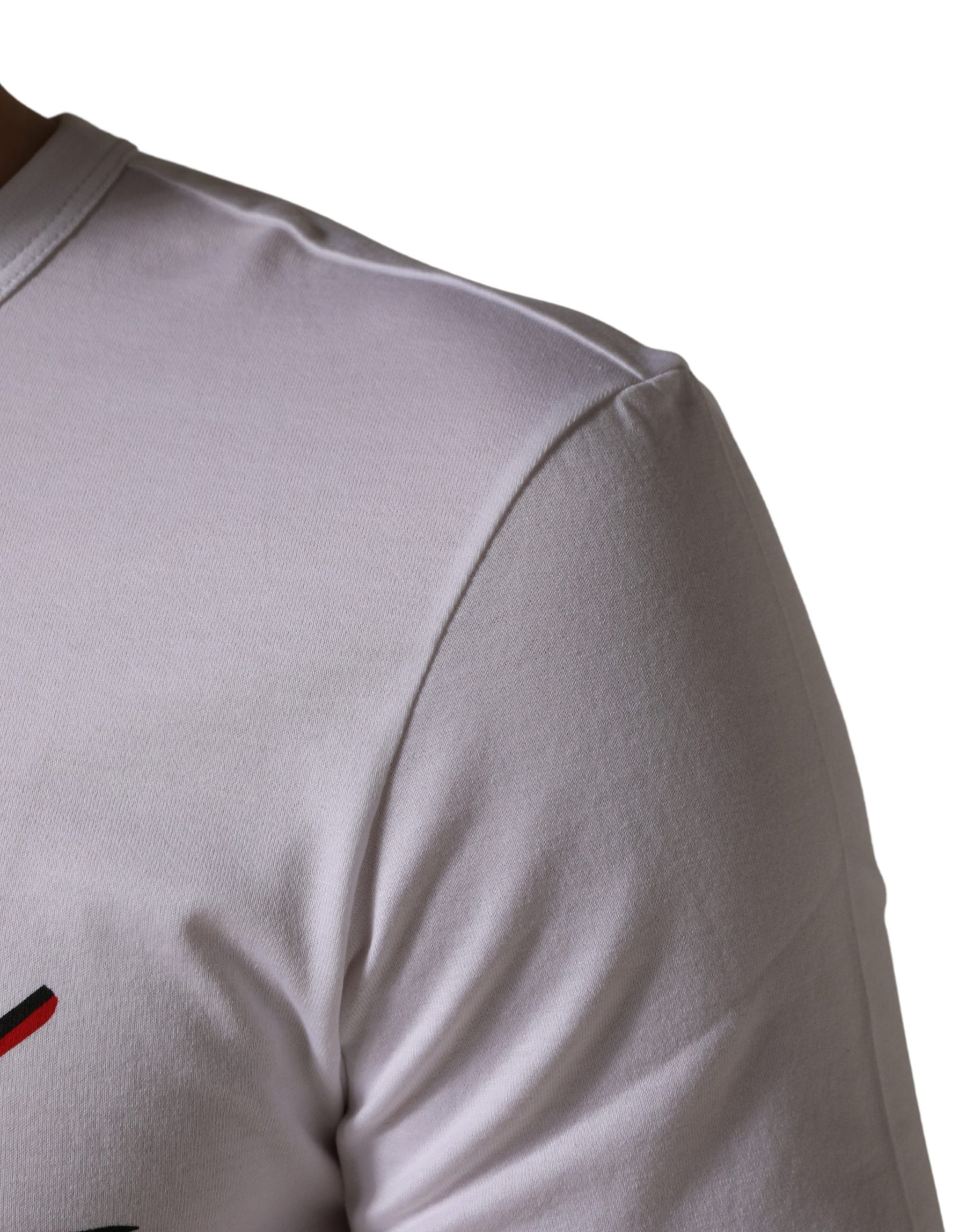Dolce & Gabbana White #DGLovesDUBAI Cotton Crew Neck T-shirt | Regal Royce