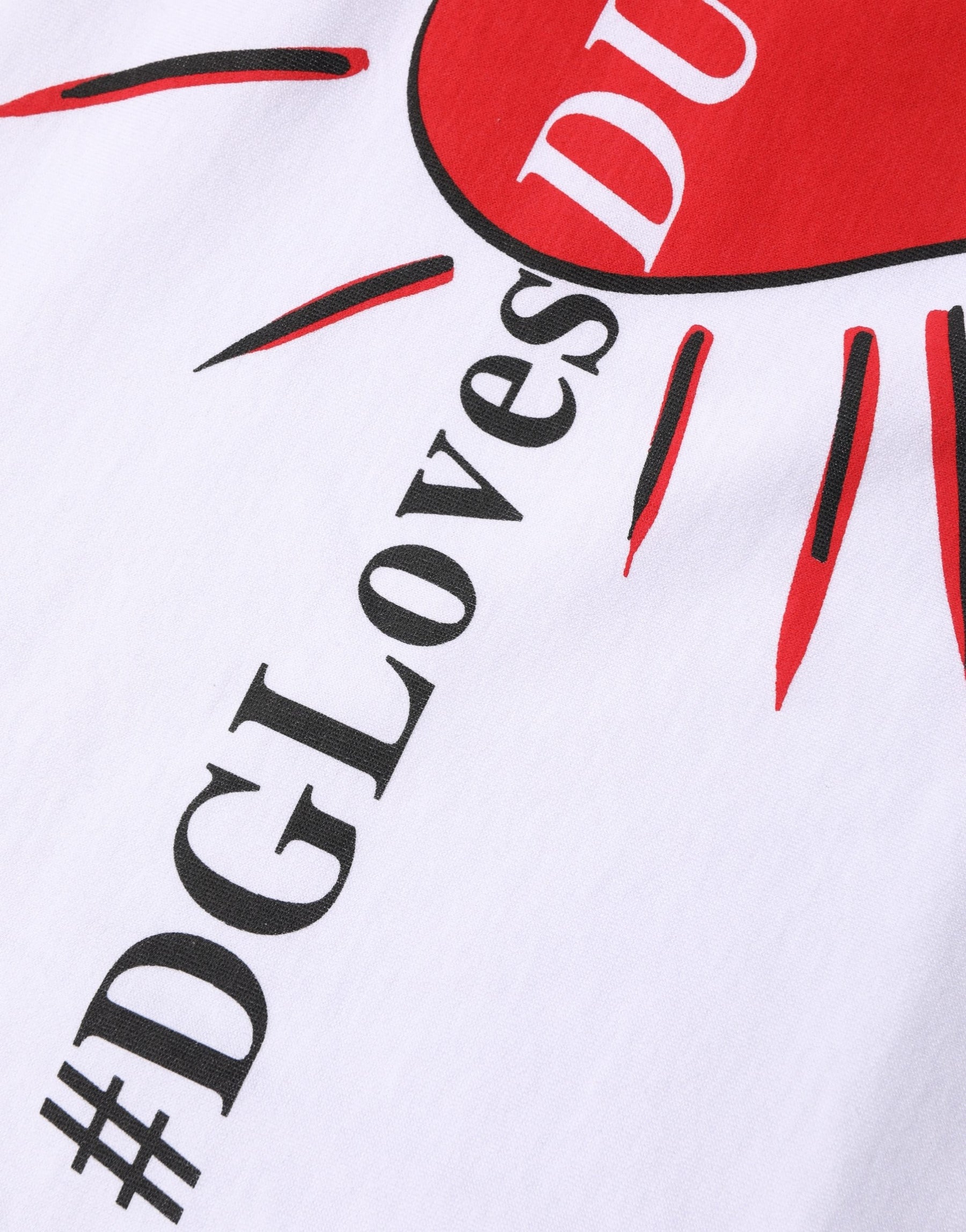 Dolce & Gabbana White #DGLovesDUBAI Cotton Crew Neck T-shirt | Regal Royce