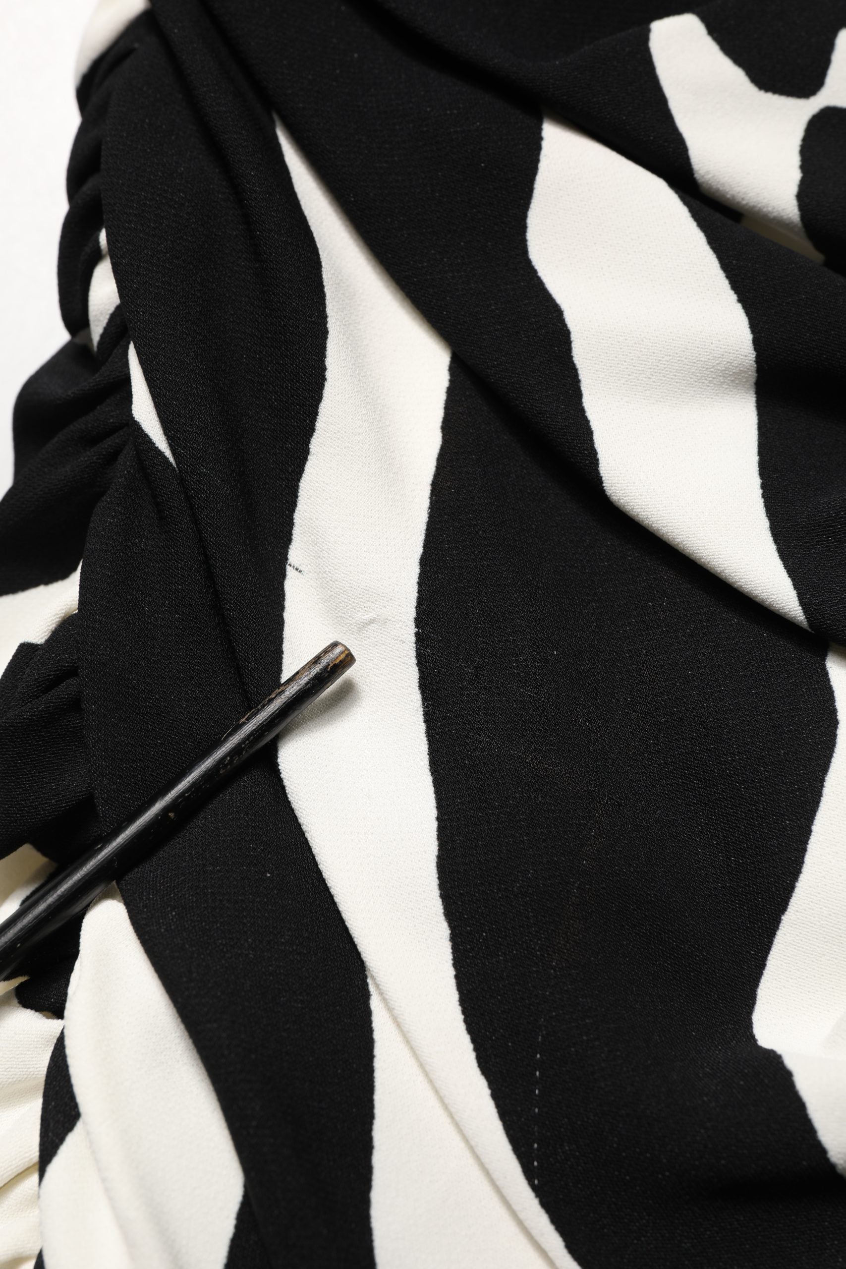 Dolce & Gabbana Black White Zebra Print CadyCalf Length Dress | Regal Royce