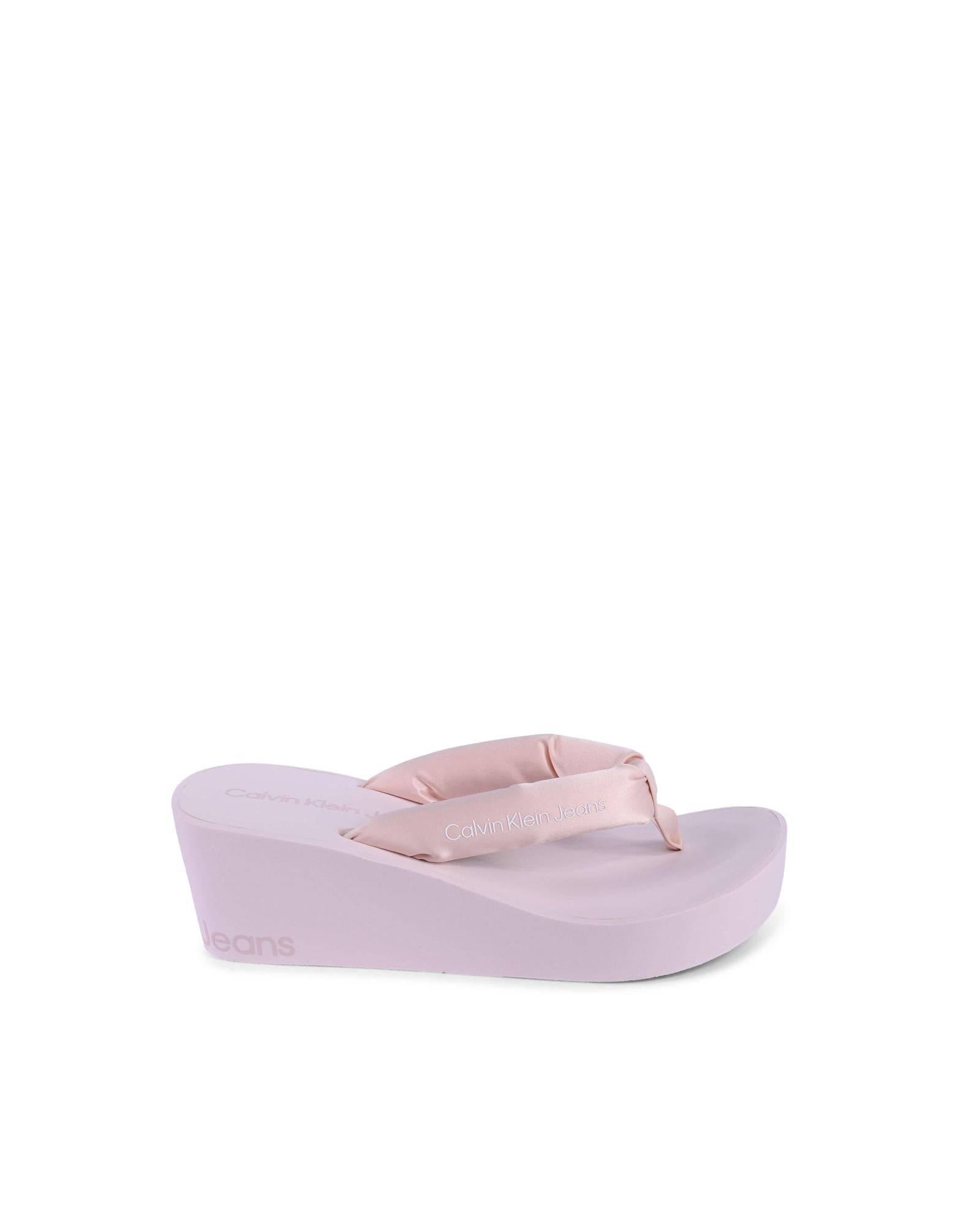 Calvin Klein Pink Recycled Polyester Flip-Flop Sandals | Regal Royce