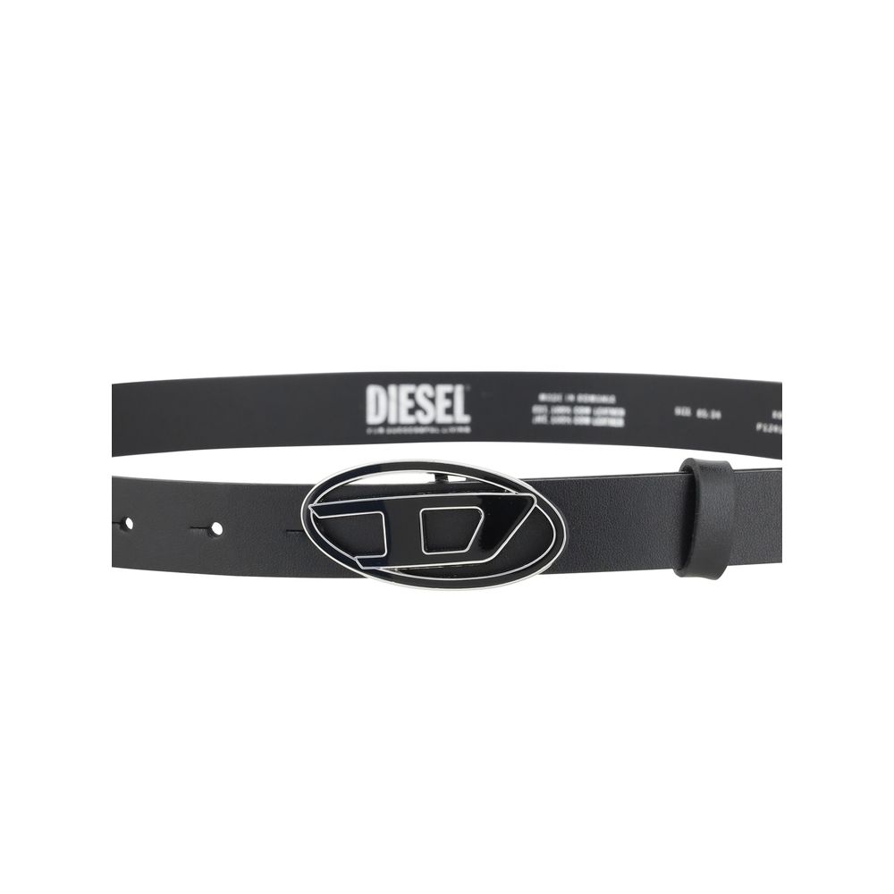 Diesel Black Calf Leather Bos Taurus Regular Belt | Regal Royce