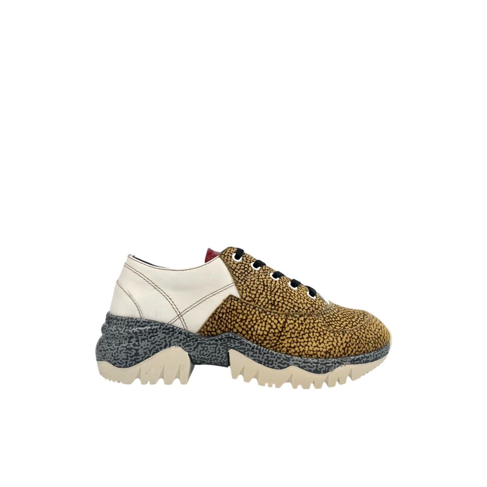 Borbonese Beige Leather Women Sneaker | Regal Royce