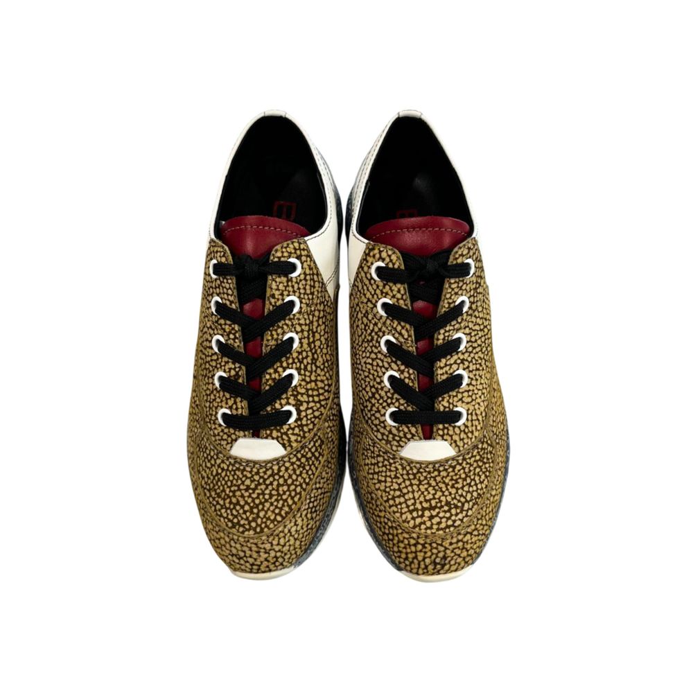Borbonese Beige Leather Women Sneaker | Regal Royce