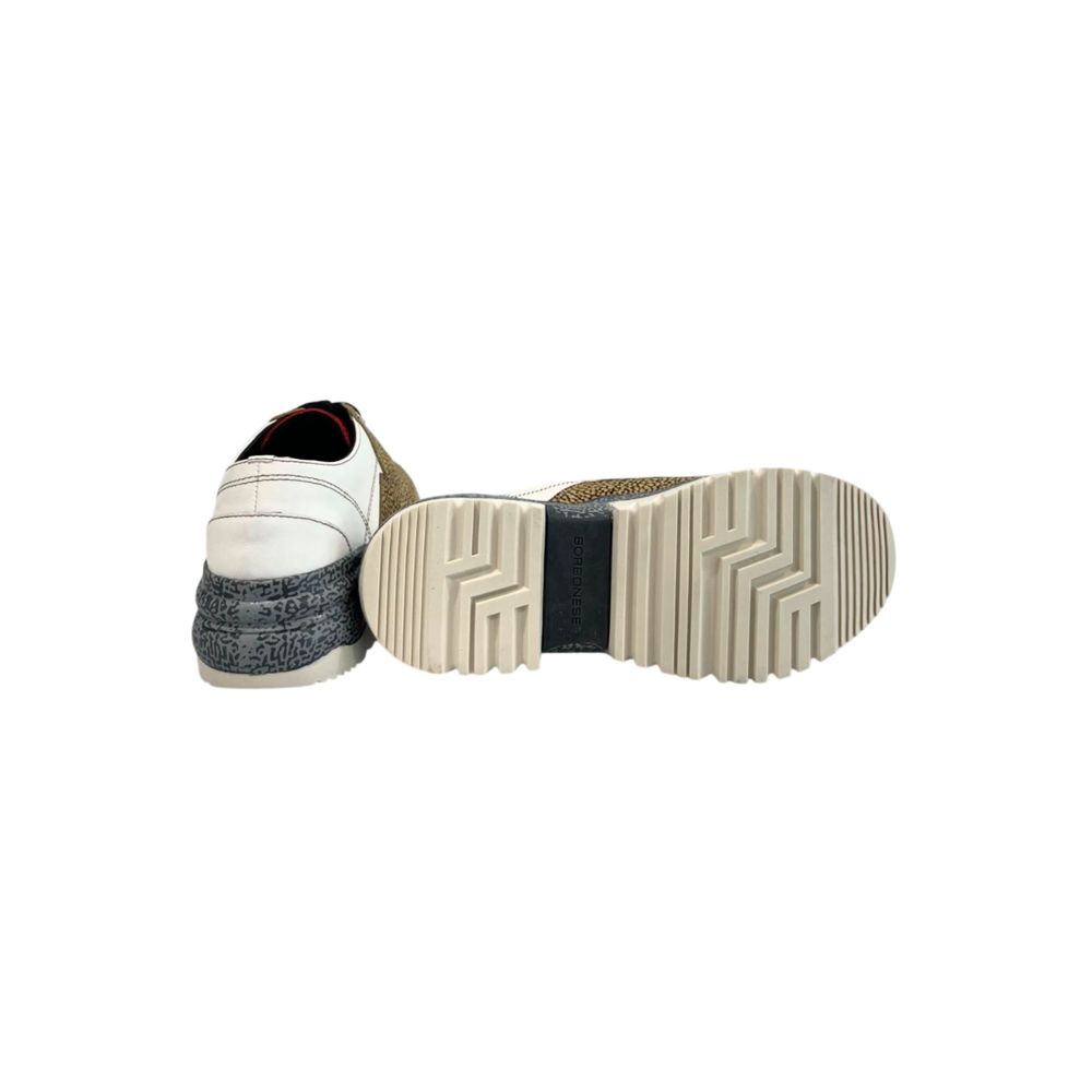 Borbonese Beige Leather Women Sneaker | Regal Royce