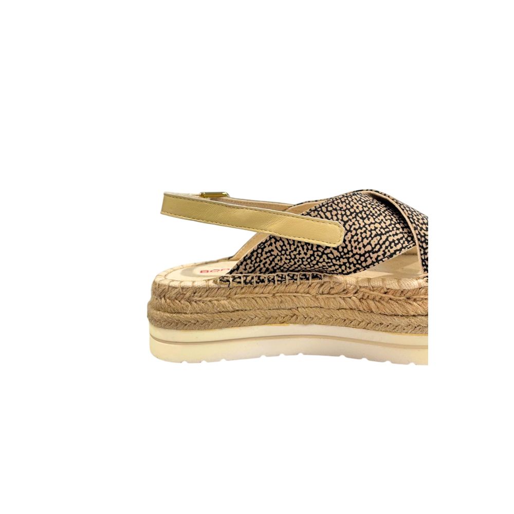 Borbonese Beige Textile Women Sandal | Regal Royce