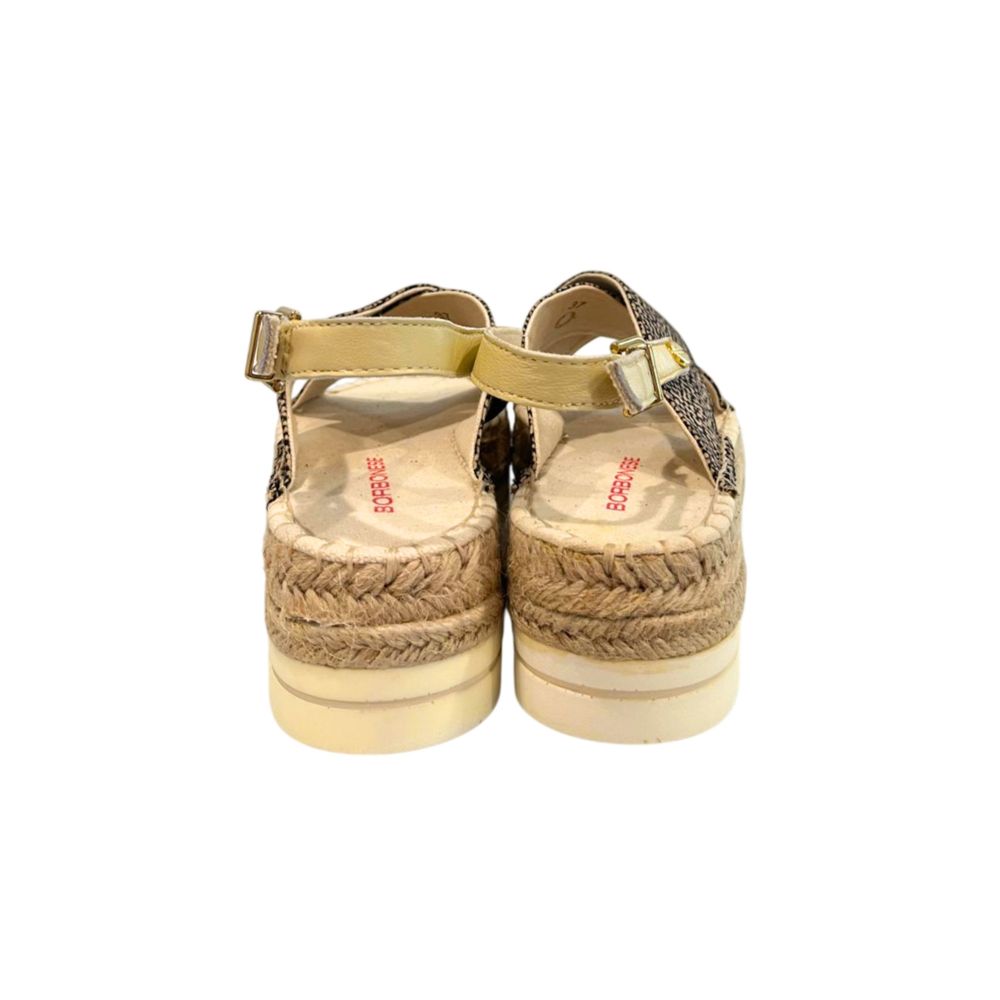 Borbonese Beige Textile Women Sandal | Regal Royce