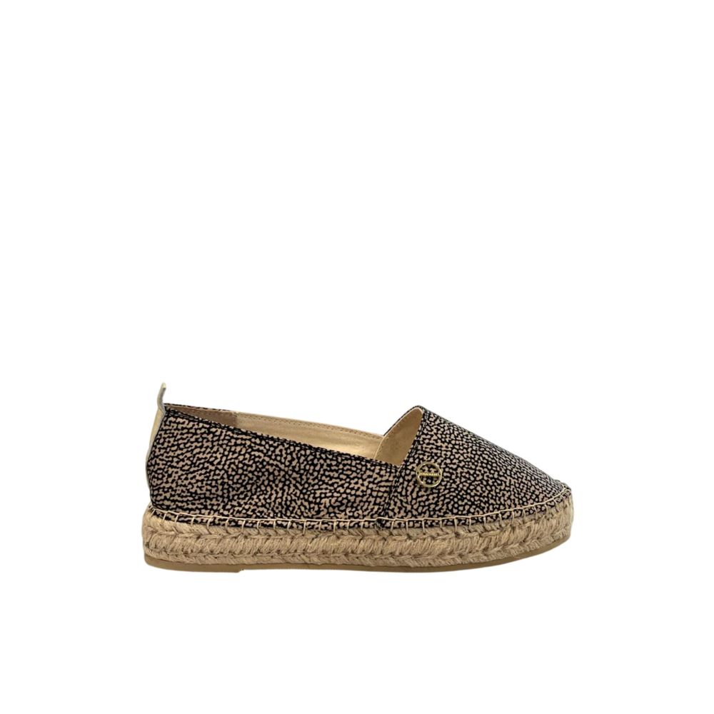 Borbonese Beige Textile Women Platform Sandal | Regal Royce