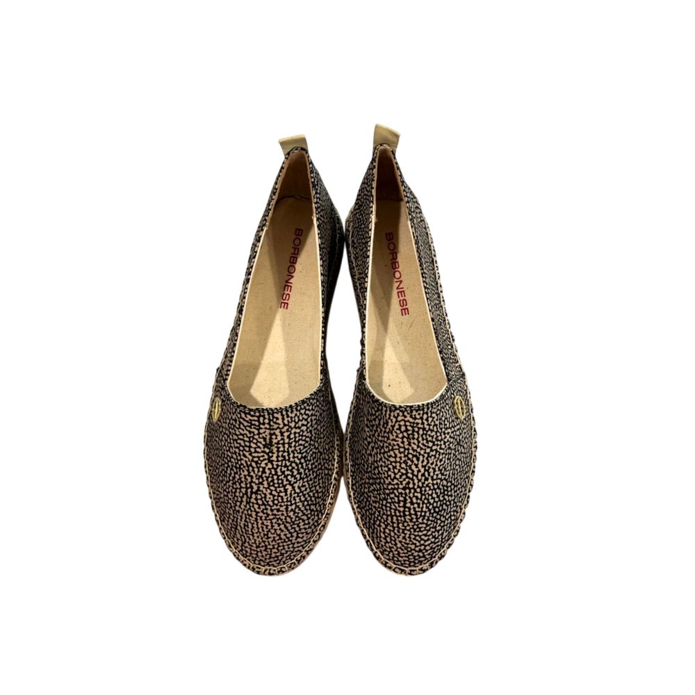 Borbonese Beige Textile Women Platform Sandal | Regal Royce