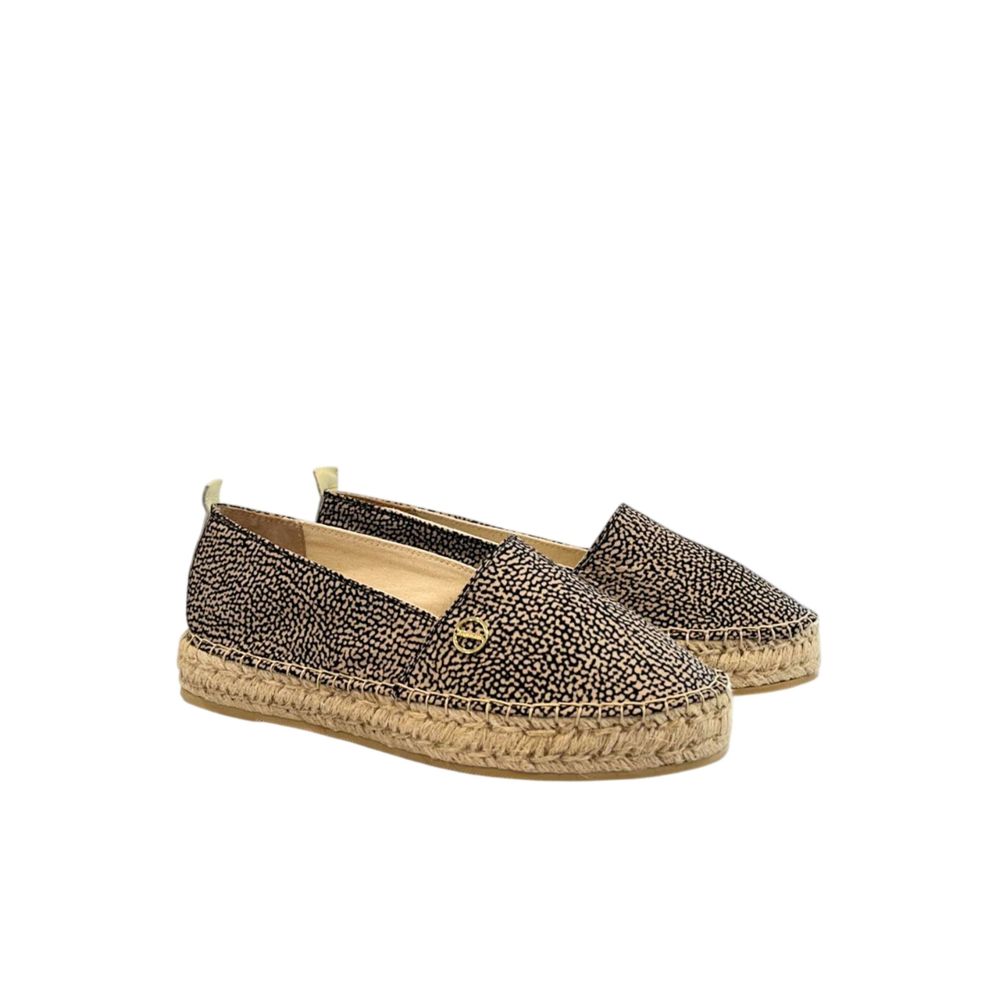 Borbonese Beige Textile Women Platform Sandal | Regal Royce