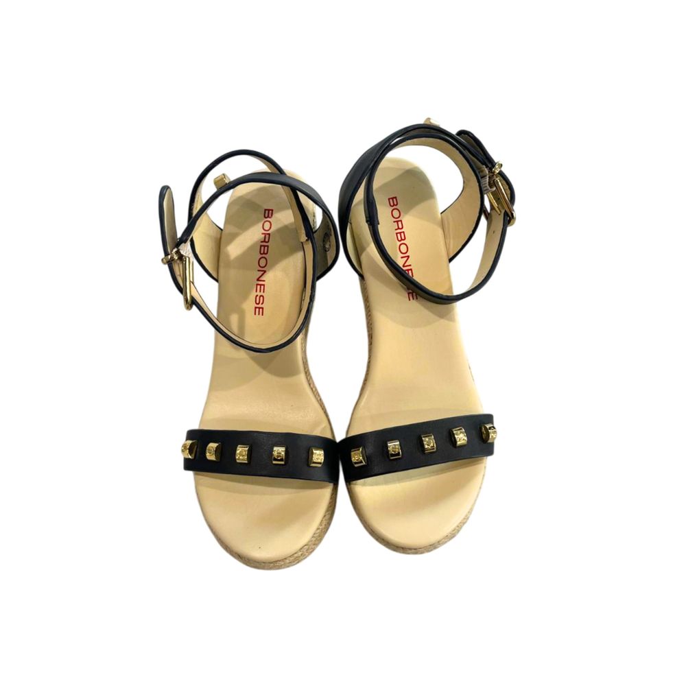 Borbonese Blue Leather Women's Platform Sandal | Regal Royce