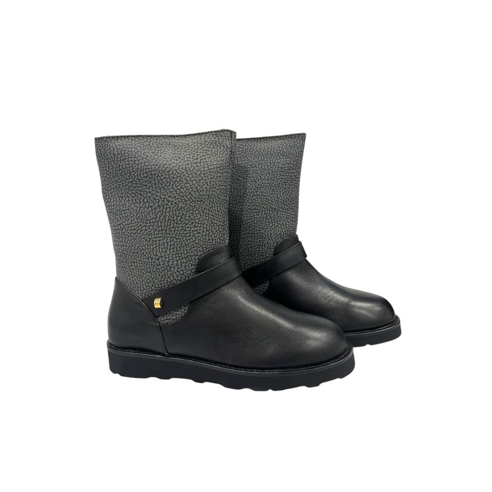 Borbonese Grey Leather Women Boot | Regal Royce