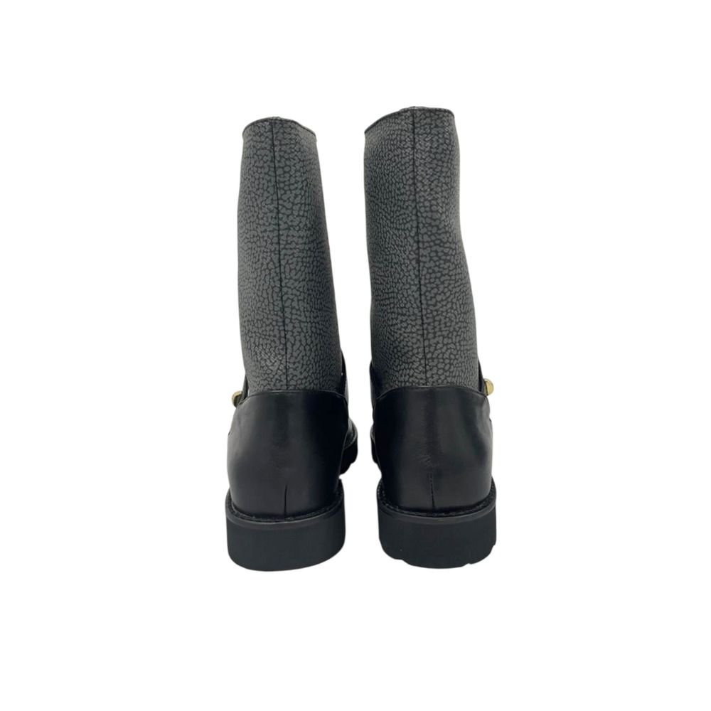 Borbonese Grey Leather Women Boot | Regal Royce