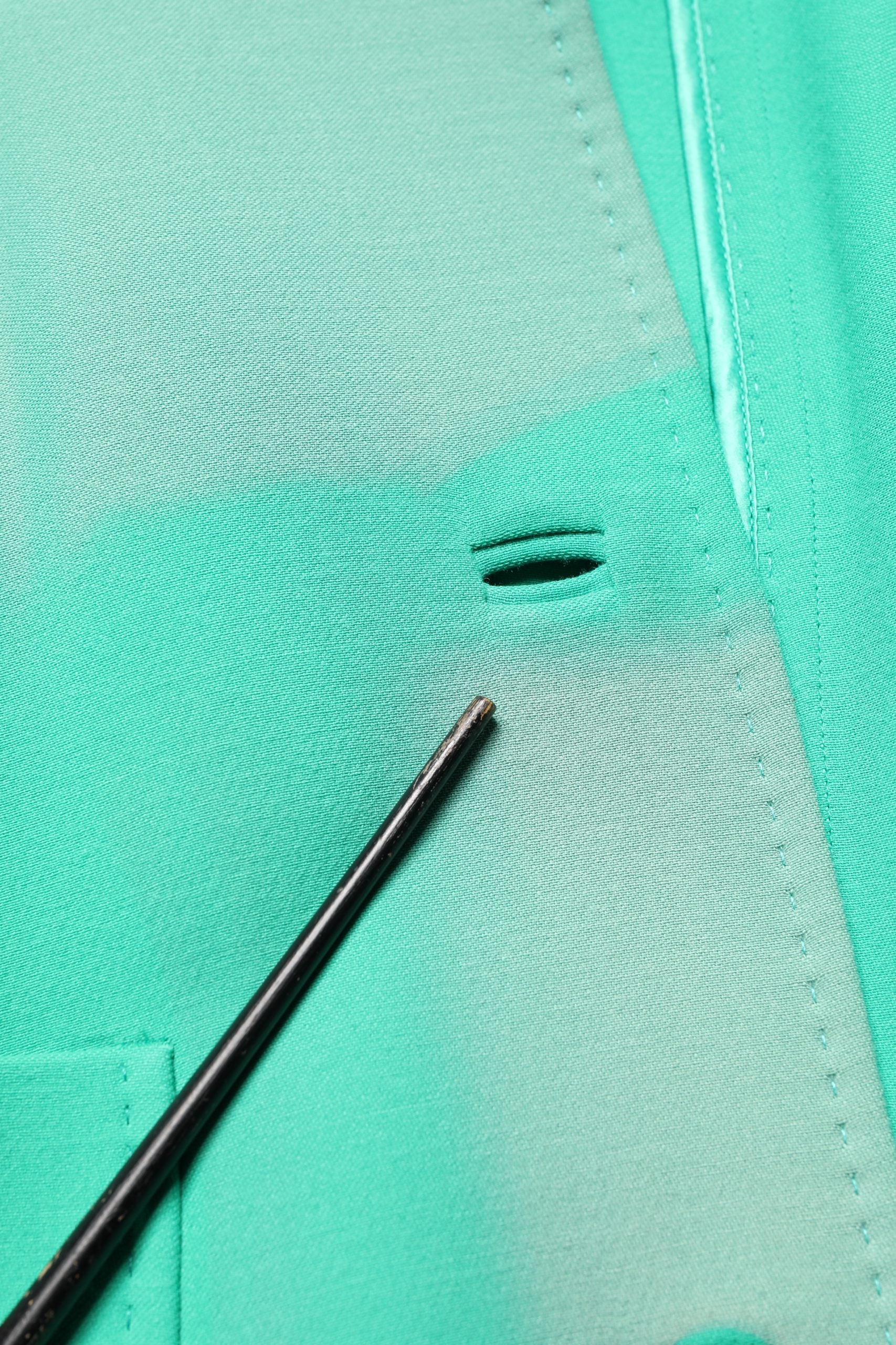 Dolce & Gabbana Green Buttoned Down Belt Trench Coat Jacket | Regal Royce