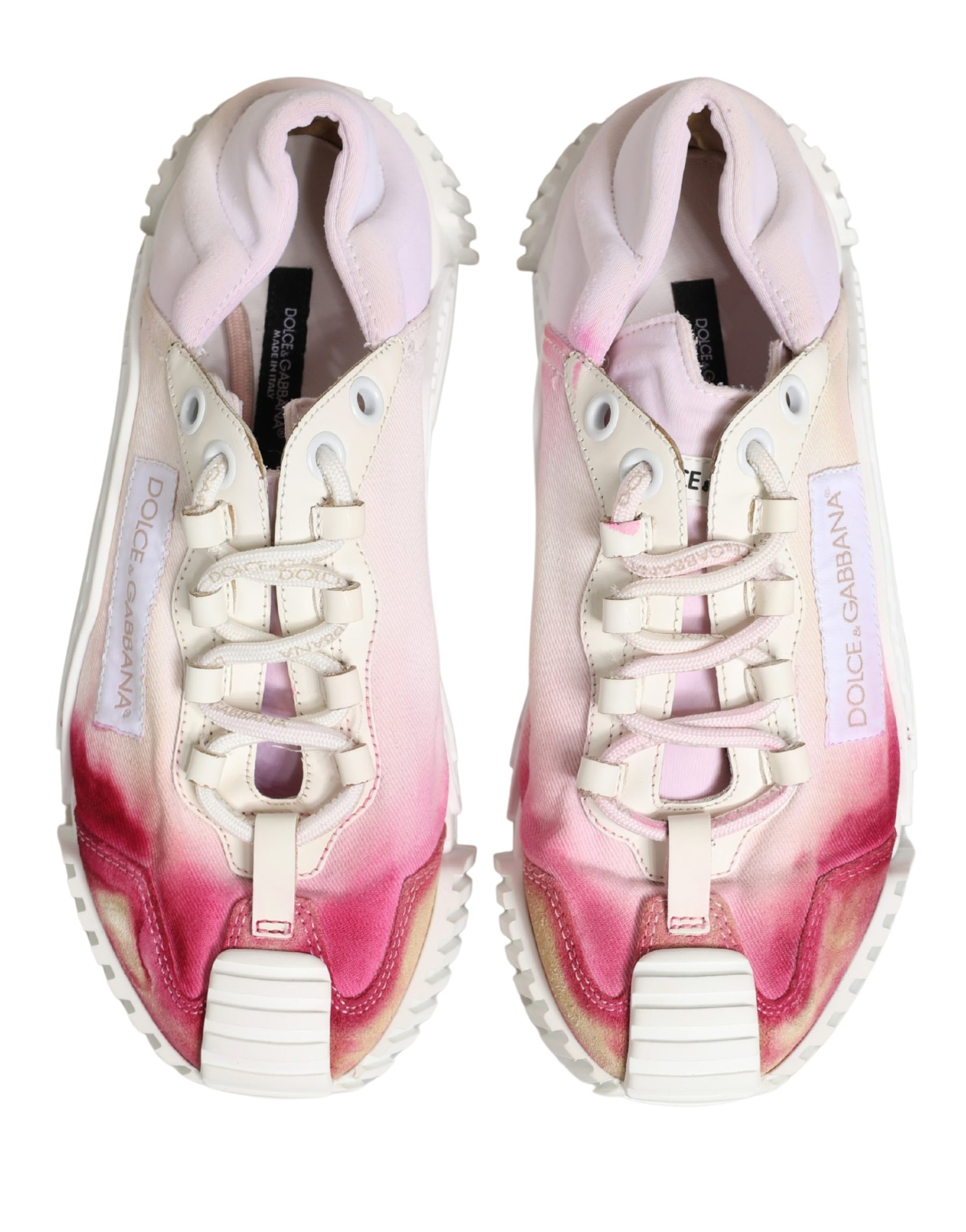 Dolce & Gabbana White NS1 Lace Up Low Top Sneakers Shoes | Regal Royce