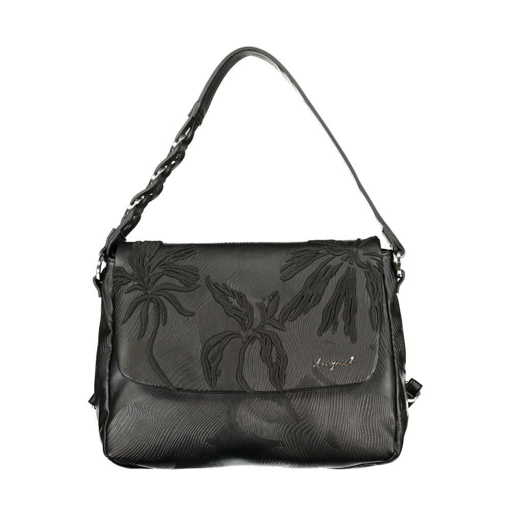 Desigual Black Polyurethane Women Backpack | Regal Royce