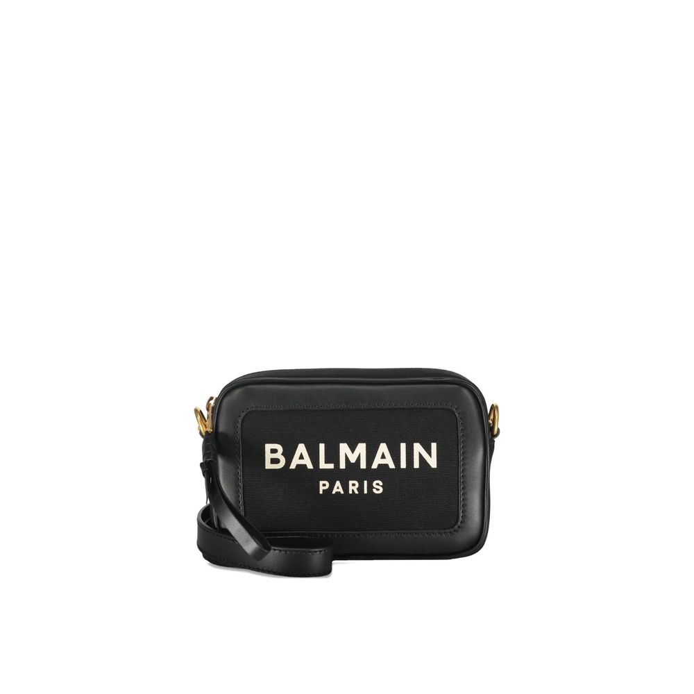 Balmain Black Cotton Shoulder Bag | Regal Royce