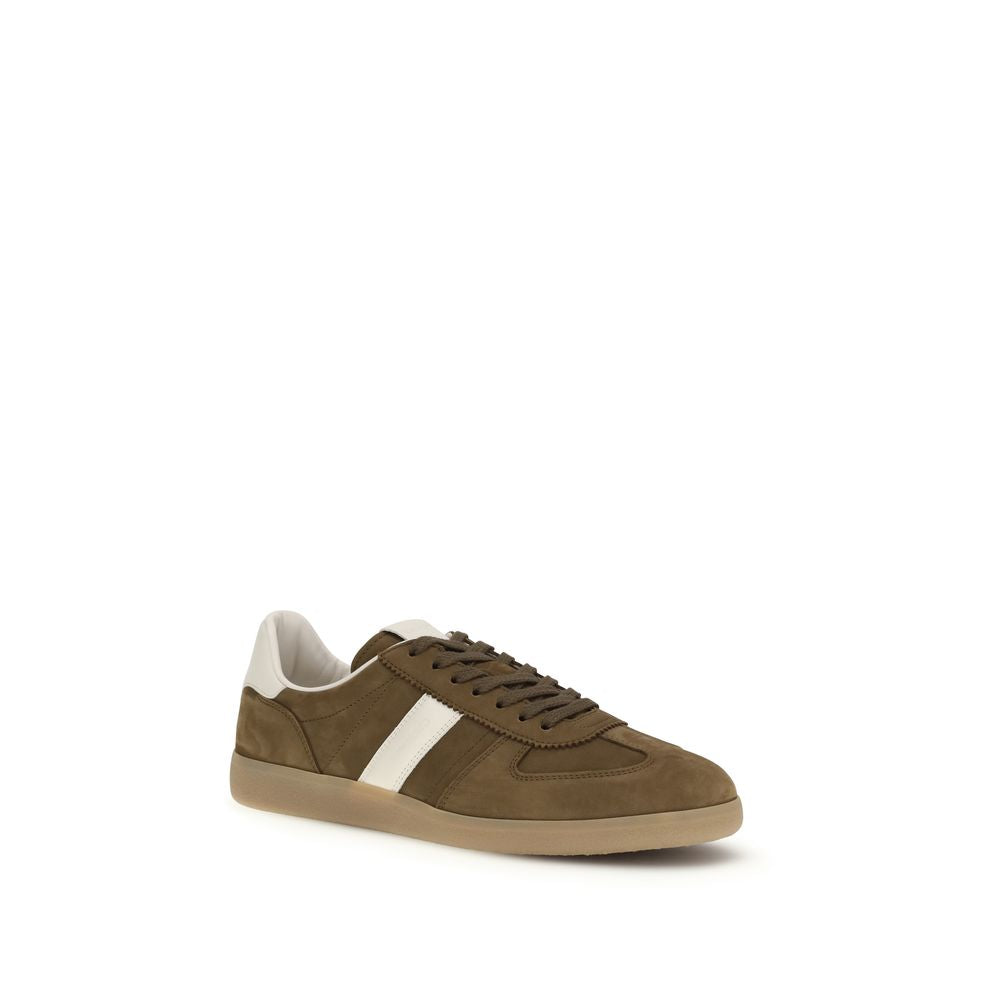 Tom Ford Brown Calf Leather Bos Taurus Low Top Sneakers | Regal Royce