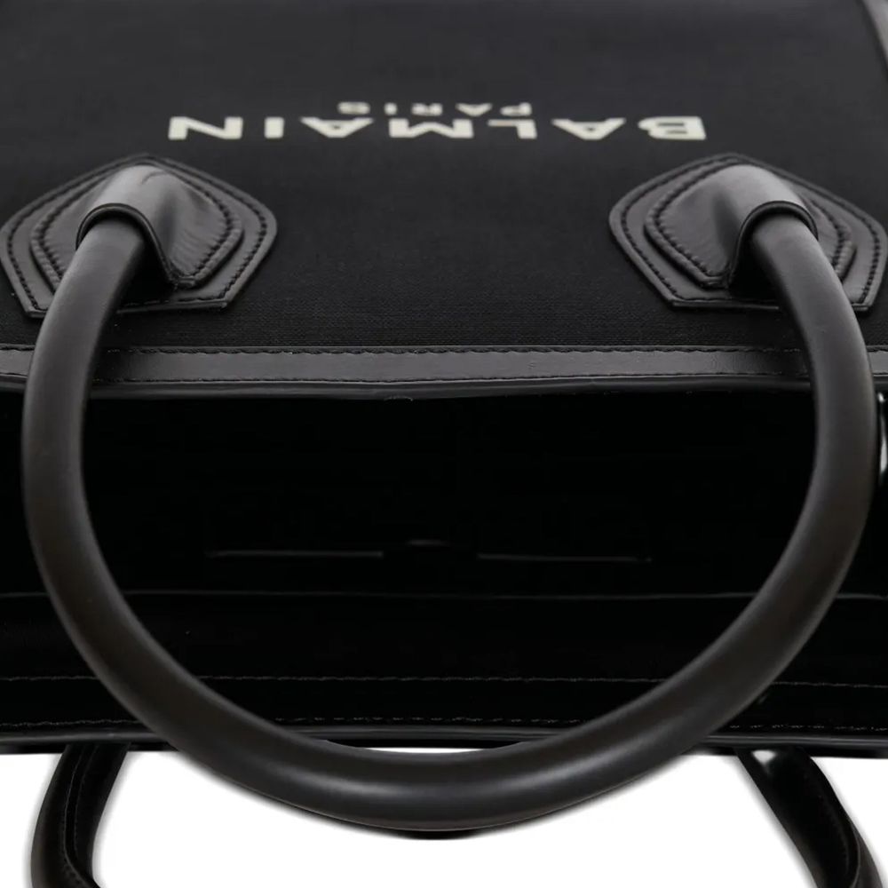 Balmain Black Cotton Tote Bag | Regal Royce