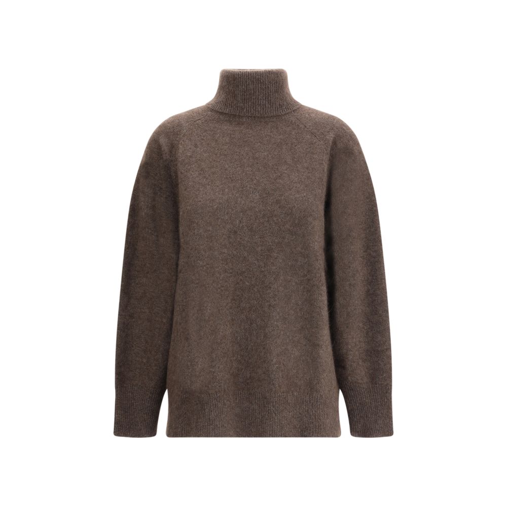 P.A.R.O.S.H. Brown Horsehair Turtleneck | Regal Royce