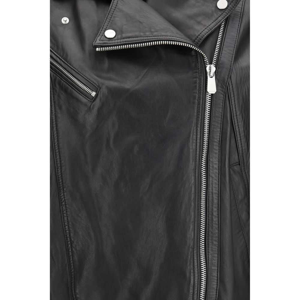 PINKO Black Lambskin Leather Jacket | Regal Royce