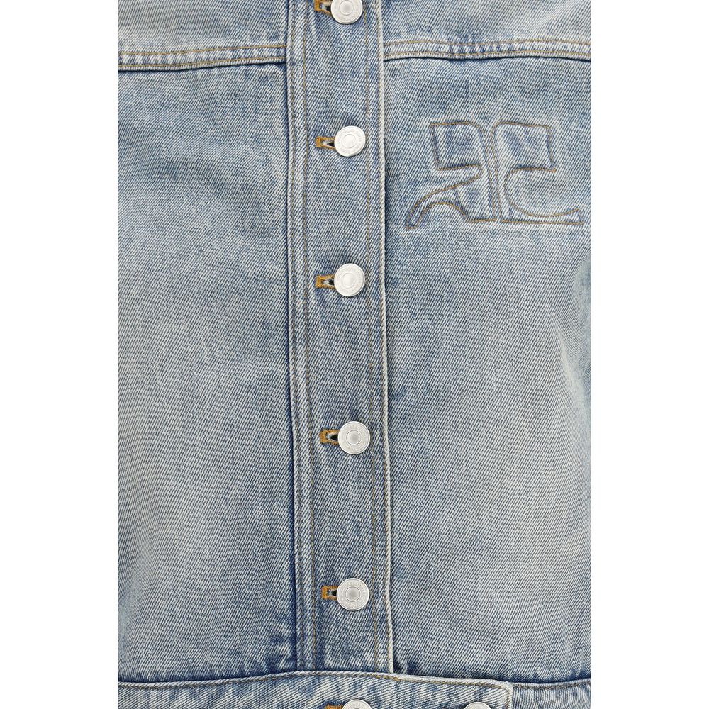 Courrèges Blue Cotton Denim Jacket | Regal Royce